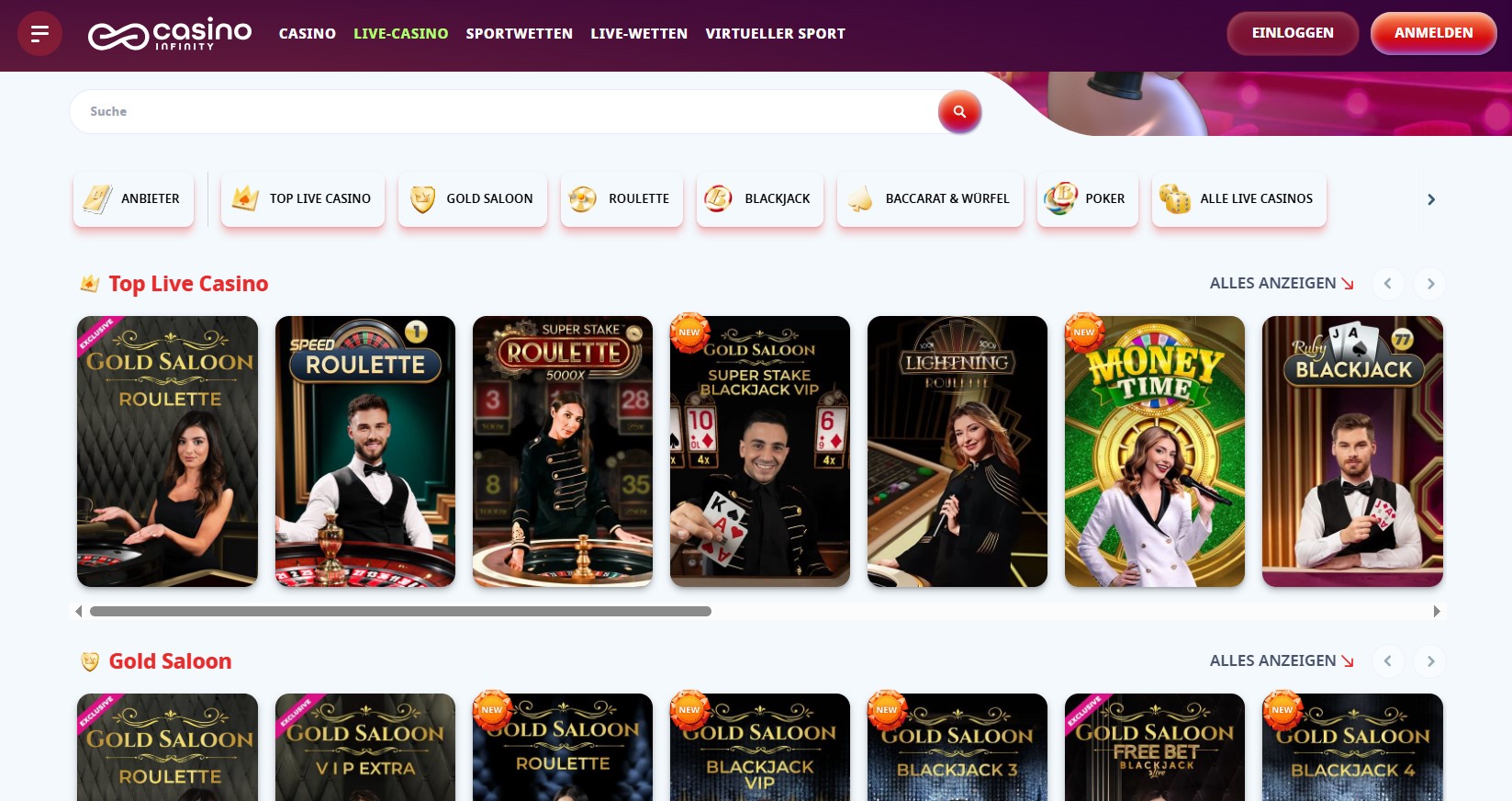 Casino Infinity Live-Casino