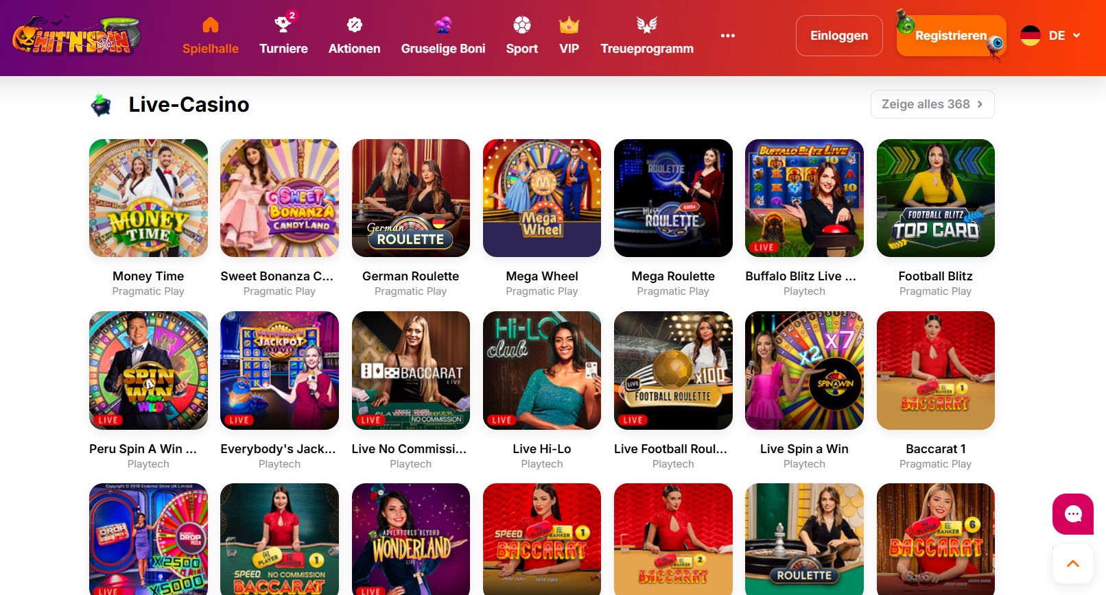 Hit'n Spin Live-Casino