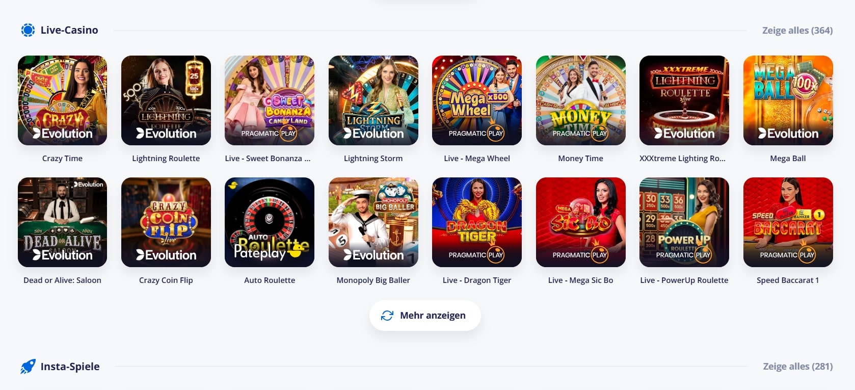 Vulkan Vegas Live-Casino